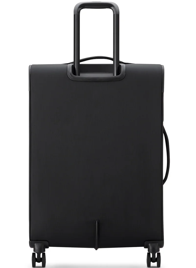 UNITED COLORS OF BENETTON  Color Block 69 Cm 4 Double Wheeled Softside Expandable Check-In Luggage Trolley Case - Black  | Best Price UAE